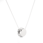 Load image into Gallery viewer, Round Shape Slim Scallop Pendat white gold
