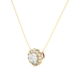 Load image into Gallery viewer, Round Shape Slim Scallop Pendat yellow gold
