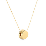 Load image into Gallery viewer, 0.50 Cat Slim Scallop Halo Round Moissanite Pendant In Yellow Gold
