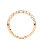 Load image into Gallery viewer, 1 Ct Round Moissanite Bar Set Half Eternity Band In Rose Gold
