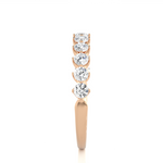 Load image into Gallery viewer, 1 Ct Round Moissanite Bar Set Half Eternity Band In Rose Gold
