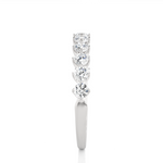 Load image into Gallery viewer, 1 Ct Round Moissanite Bar Set Half Eternity Band In Silver
