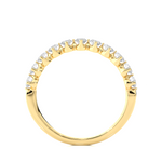 Load image into Gallery viewer, 1 Ct Round Moissanite Bar Set Half Eternity Band In Yellow Gold
