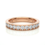 Load image into Gallery viewer, 1.50 Ct Round Moissanite Channel Setting Wedding Band In Silver
