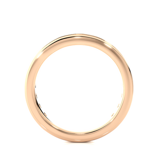 1.5ct Round Stone Channel Setting Moissanite Band in Rose Gold