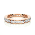 Load image into Gallery viewer, 2 Ct Round Moissanite Pave Setting Band In Rose Gold
