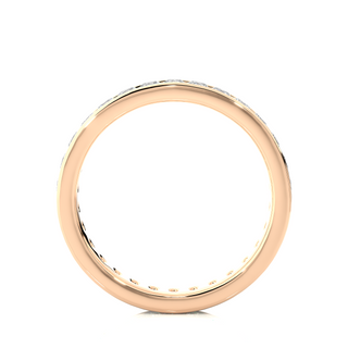 Round Stone Channel Setting Moissanite Ring rose gold
