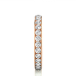 Load image into Gallery viewer, 2 Ct Round Moissanite Pave Setting Band In Rose Gold
