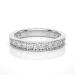 Load image into Gallery viewer, 1.50 Ct Round Moissanite Channel Setting Wedding Band In Silver
