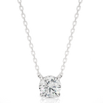 Load image into Gallery viewer, Round Stone Moissanite Pendant silver
