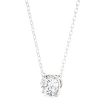 Load image into Gallery viewer, 1 Carat Round Moissanite Solitaire Pendant In Silver
