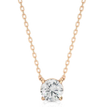 Load image into Gallery viewer, 1 Carat Round Moissanite Solitaire Pendant In Yellow Gold
