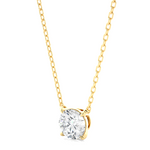 Load image into Gallery viewer, 1 Carat Round Moissanite Solitaire Pendant In Yellow Gold
