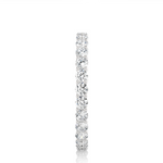 Load image into Gallery viewer, 1 Ct Round Moissanite Surface Prong Eternity Band In Silver
