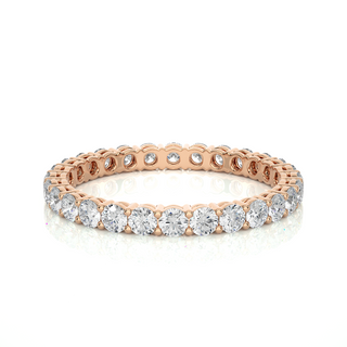 Round Stone Surface Prong Moissanite Ring rose gold