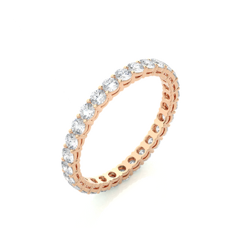 Round Stone Surface Prong Moissanite Ring rose gold