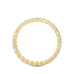 Load image into Gallery viewer, Round Stone Surface Prong Moissanite Ring yellow gold
