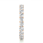 Load image into Gallery viewer, 2 Carat Filigree Design Round Moissanite Eternity Band In Rose Gold
