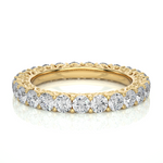 Load image into Gallery viewer, 2 Ct Filigree Design Round Moissanite Eternity Band In White Gold
