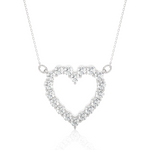 Load image into Gallery viewer, 0.50 Ct Heart Shape Round Moissanite Pendant In Silver
