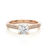 Load image into Gallery viewer, 1.40 Carat Round Cut Moissanite Engagement Ring  In White Gold
