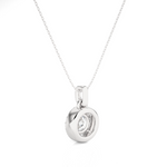 Load image into Gallery viewer, Round Stone with Halo Moissanite Pendant white gold
