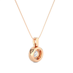 Load image into Gallery viewer, 1.50 Carat Halo Round Moissanite Pendant In Rose Gold
