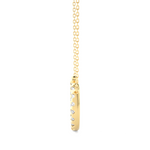 Load image into Gallery viewer, Round Stone with Horse Shoe Design Pendant yellow gold
