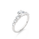 Load image into Gallery viewer, Round cut Seven Stone Moissanite Women's Ring white gold
