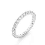 Load image into Gallery viewer, Scalloped Paved Women's Moissanite Eternity Ring white gold
