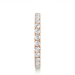 Load image into Gallery viewer, 1.50 Carat Scalloped Paved Moissanite Full Eternity Band in Rose Gold For Women's
