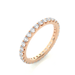 Load image into Gallery viewer, Scalloped Paved Women's Moissanite Eternity Ring rose gold
