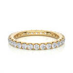 Load image into Gallery viewer, 1.50 Carat Scalloped Paved Moissanite Full Eternity Band in White Gold For Women's
