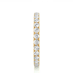 Load image into Gallery viewer, 1.50 Carat Scalloped Paved Moissanite Full Eternity Band in Yellow Gold For Women's
