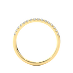 Load image into Gallery viewer, 0.50 Carat Moissanite Scalloped Pave Half Eternity Band In Yellow Gold
