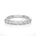 Load image into Gallery viewer, 0.5 Ct Round Moissanite Seven Stone Wedding Band In White Gold
