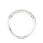 Load image into Gallery viewer, 0.5 Ct Round Moissanite Seven Stone Wedding Band In Silver

