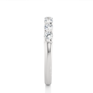 1.75 Ct Seven Stone Bar Setting Moissanite Band in Silver