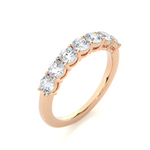 Load image into Gallery viewer, 1 Ct Round Moissanite Seven Stone Half Eternity Band In Rose Gold
