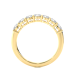 Load image into Gallery viewer, 1 Ct Round Moissanite Seven Stone Half Eternity Band In Yellow Gold
