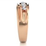 Load image into Gallery viewer, Seven Stone Round Shape Moissanite Ring rose gold

