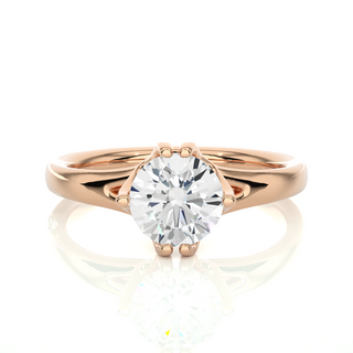 1 Carat Six Prong Split Shank Engagement Ring in White Gold