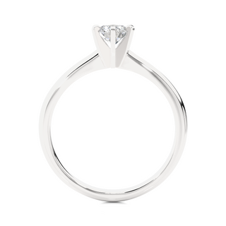 1 Carat Moissanite Solitaire Ring with Six Prong in White Gold