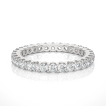Load image into Gallery viewer, 1.50 Ct Surface Prong Round Moissanite Eternity Band in Rose Gold
