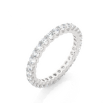 Load image into Gallery viewer, Surface Prong Eternity Moissanite Engagement Ring silver
