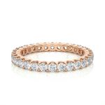 Load image into Gallery viewer, Surface Prong Eternity Moissanite Engagement Ring rose gold
