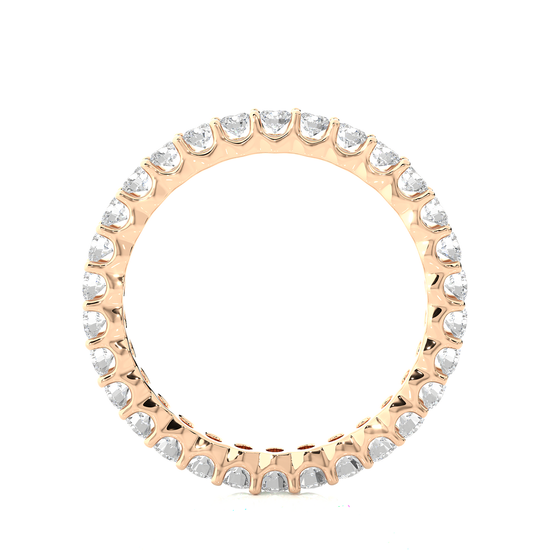 Surface Prong Eternity Moissanite Engagement Ring rose gold