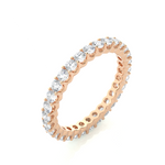 Load image into Gallery viewer, Surface Prong Eternity Moissanite Engagement Ring rose gold
