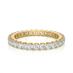 Load image into Gallery viewer, 1.50 Ct Surface Prong Round Moissanite Eternity Band in Rose Gold
