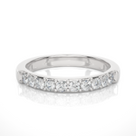 Load image into Gallery viewer, 1 Ct Round Cut Moissanite Pave Set Wedding Band In Silver
